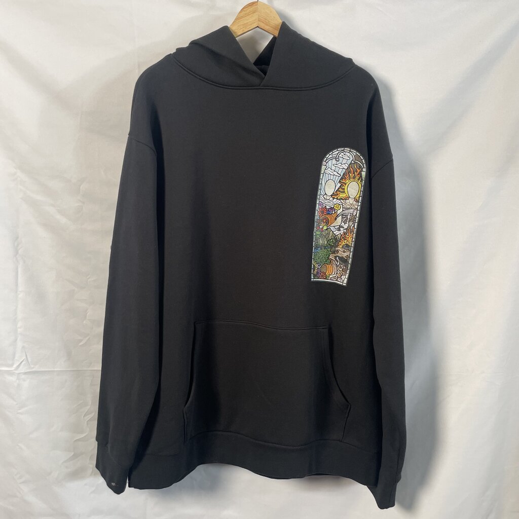 Who Decides War Stained Hoodie Sz. L