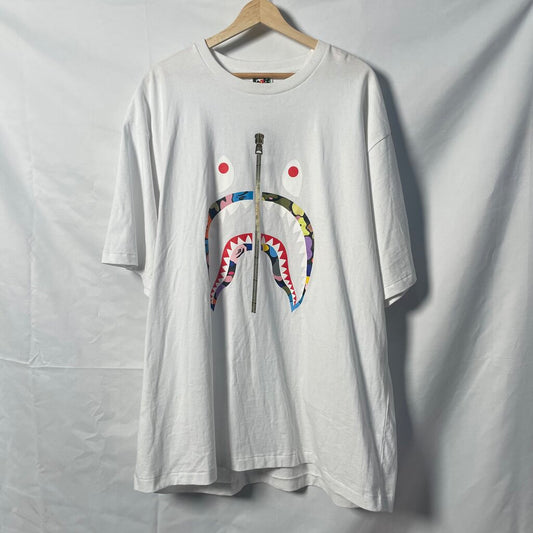 Bape White Camo Shark tee Sz. 2XL