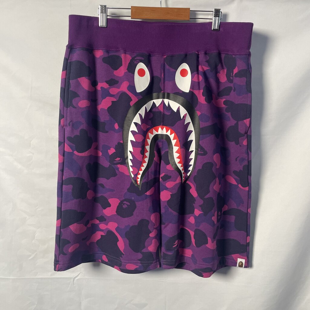 Bape Purple Shark Camo Shorts Sz.XXL