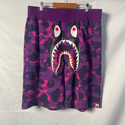 Bape Purple Shark Camo Shorts Sz.XXL