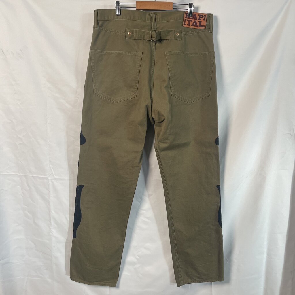 Kapital Green Bone Pants Sz 38
