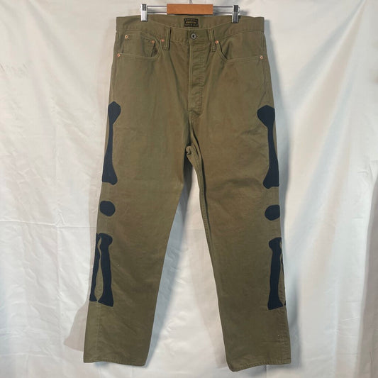 Kapital Green Bone Pants Sz 38