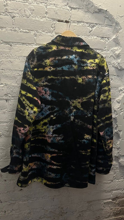 LOUIS VUITTON MONOGRAM BUTTON UP SZ. XL