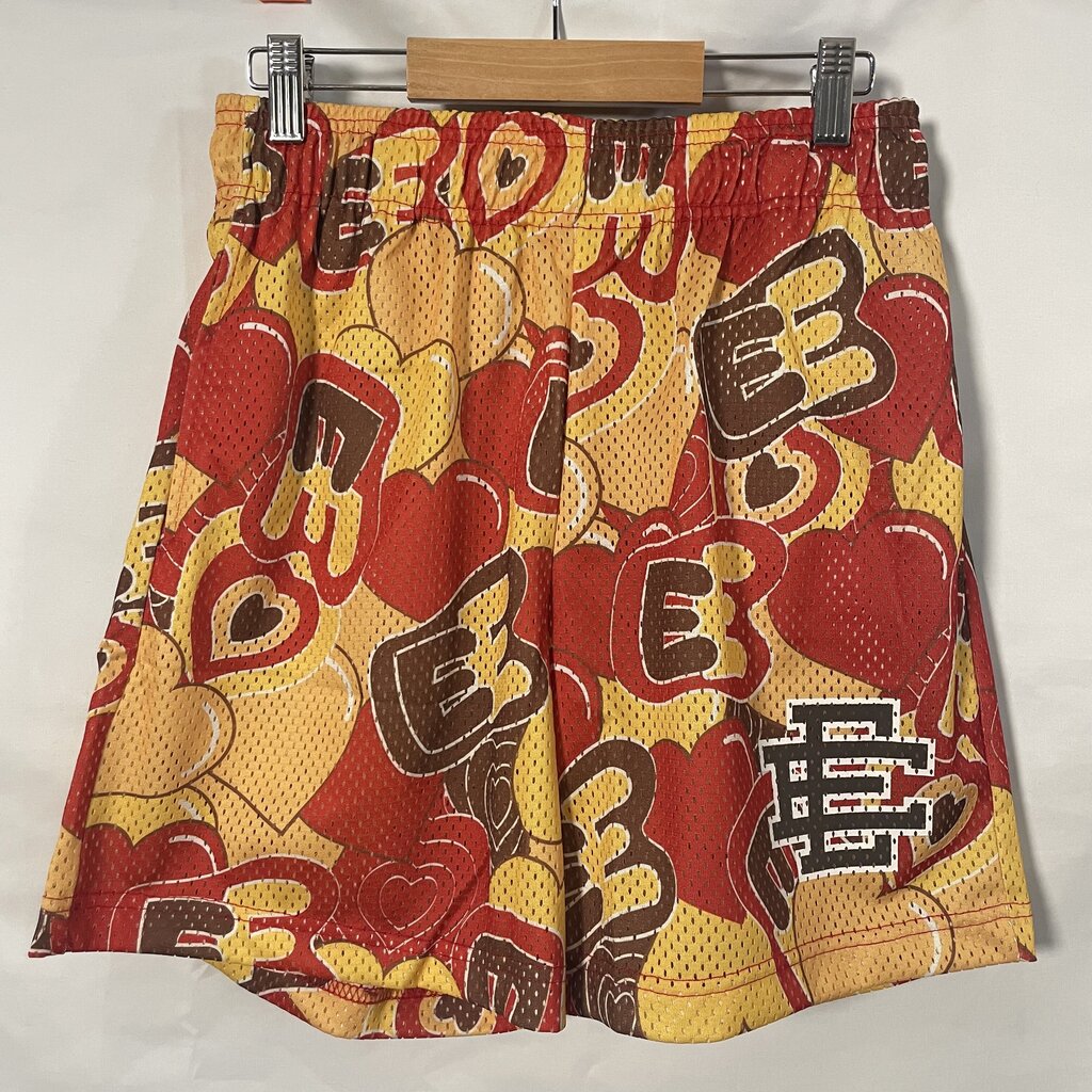 Red and Yellow Hearts EE Shorts Sz. S