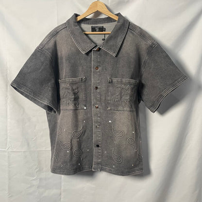 Mixed Emotions Black Denim Button Up Sz. M
