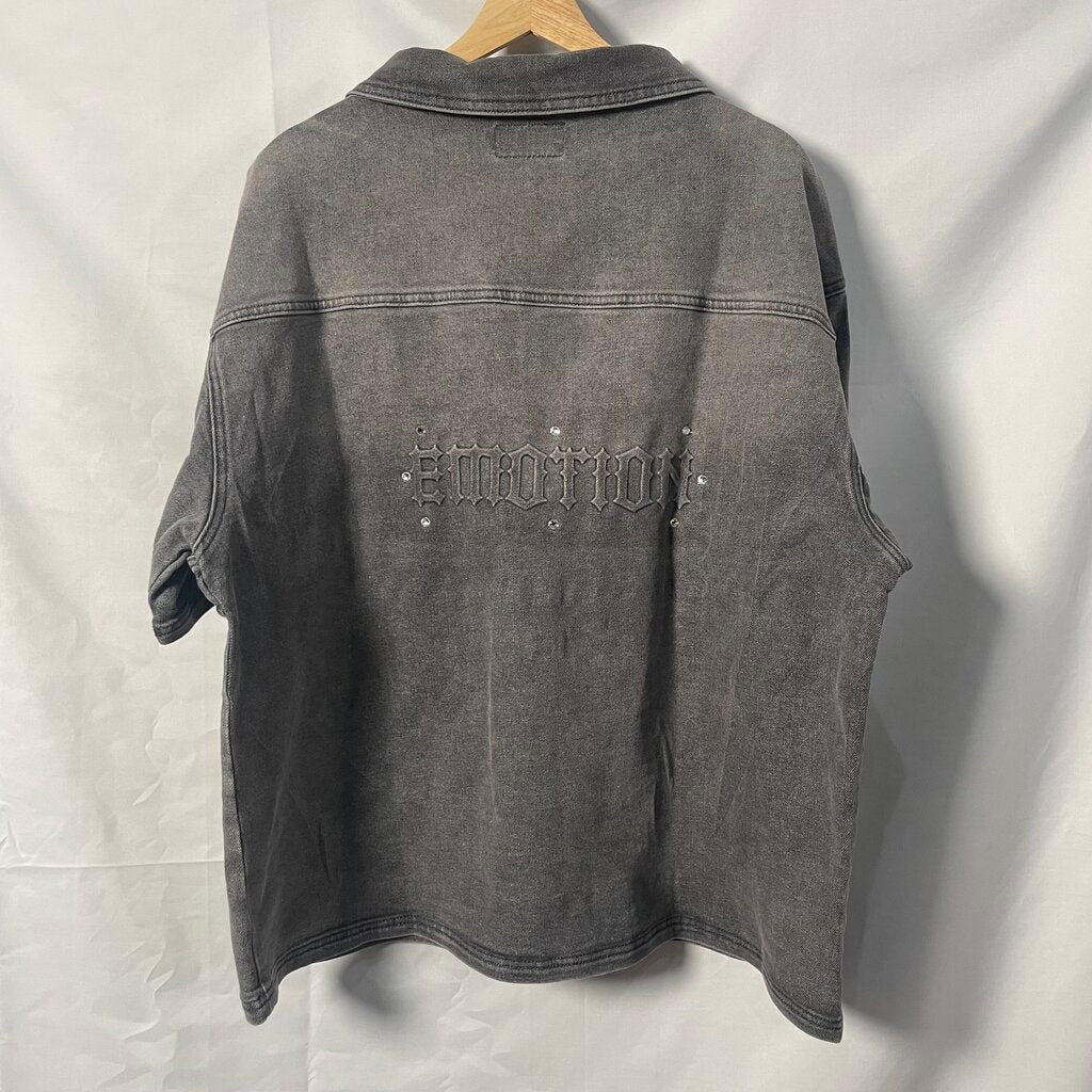 Mixed Emotions Black Denim Button Up Sz. M