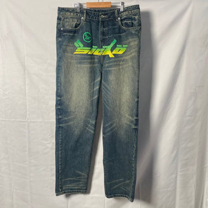 Sicko Green Gradient Denim Sz. 36