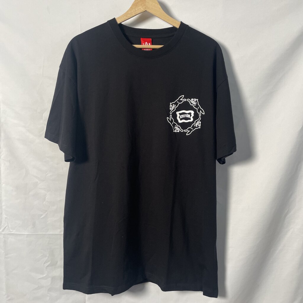 Ice Cream Circle Running dog Tee Sz. L