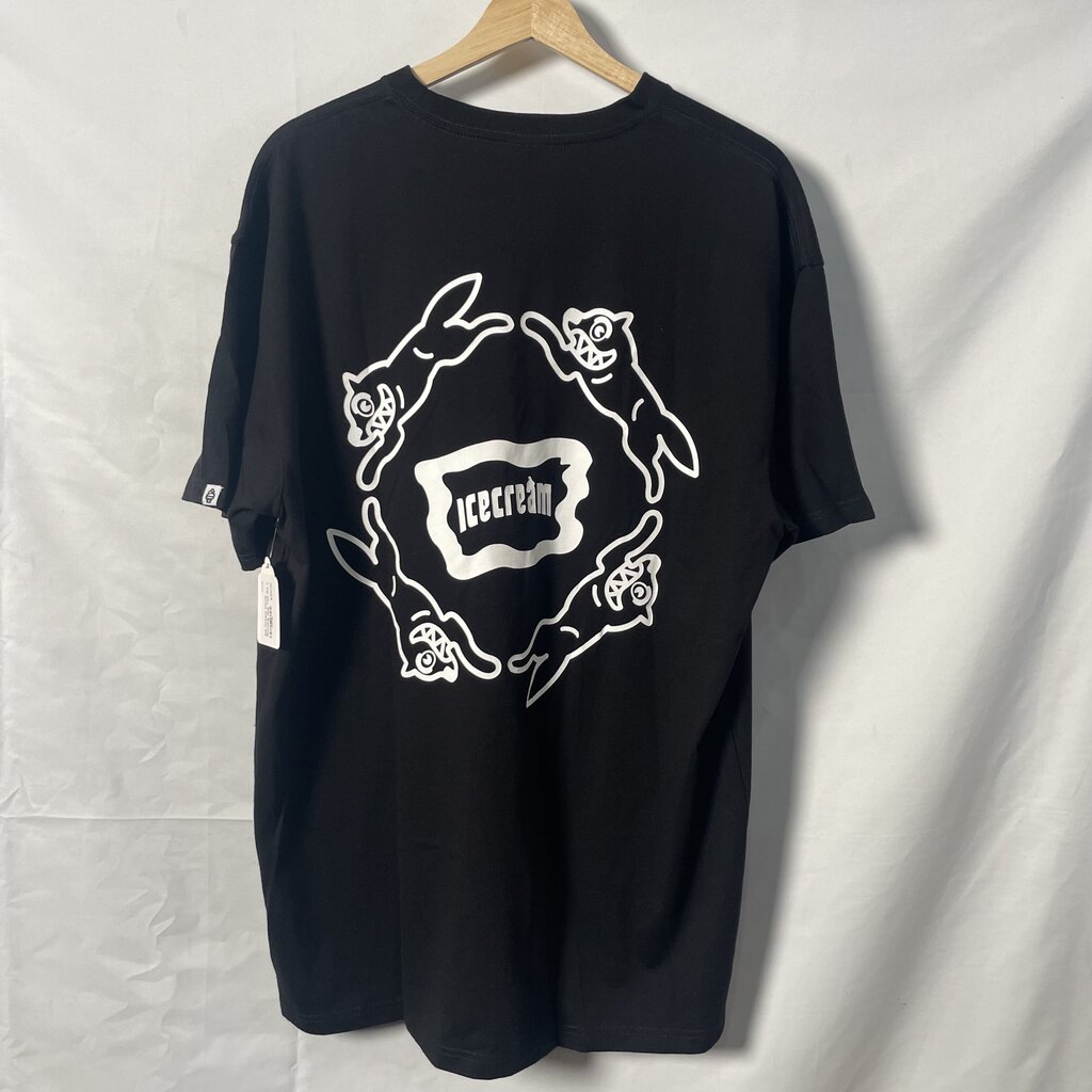 Ice Cream Circle Running dog Tee Sz. L
