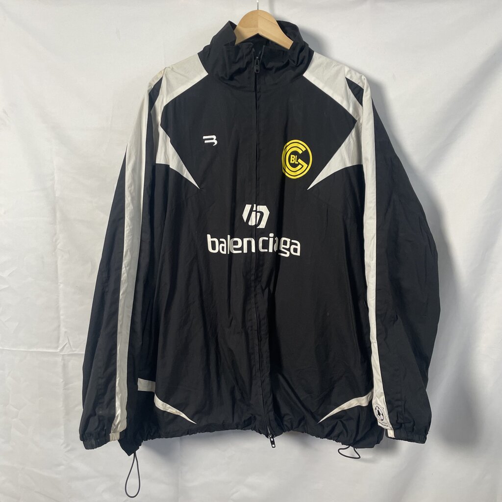 Balenciaga Black Windbreaker Jacket Sz. 46