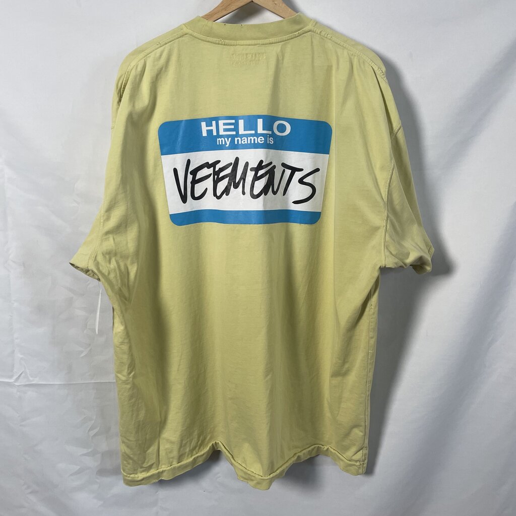 Hello My Name Is Vetements Oversized Tee Sz. S