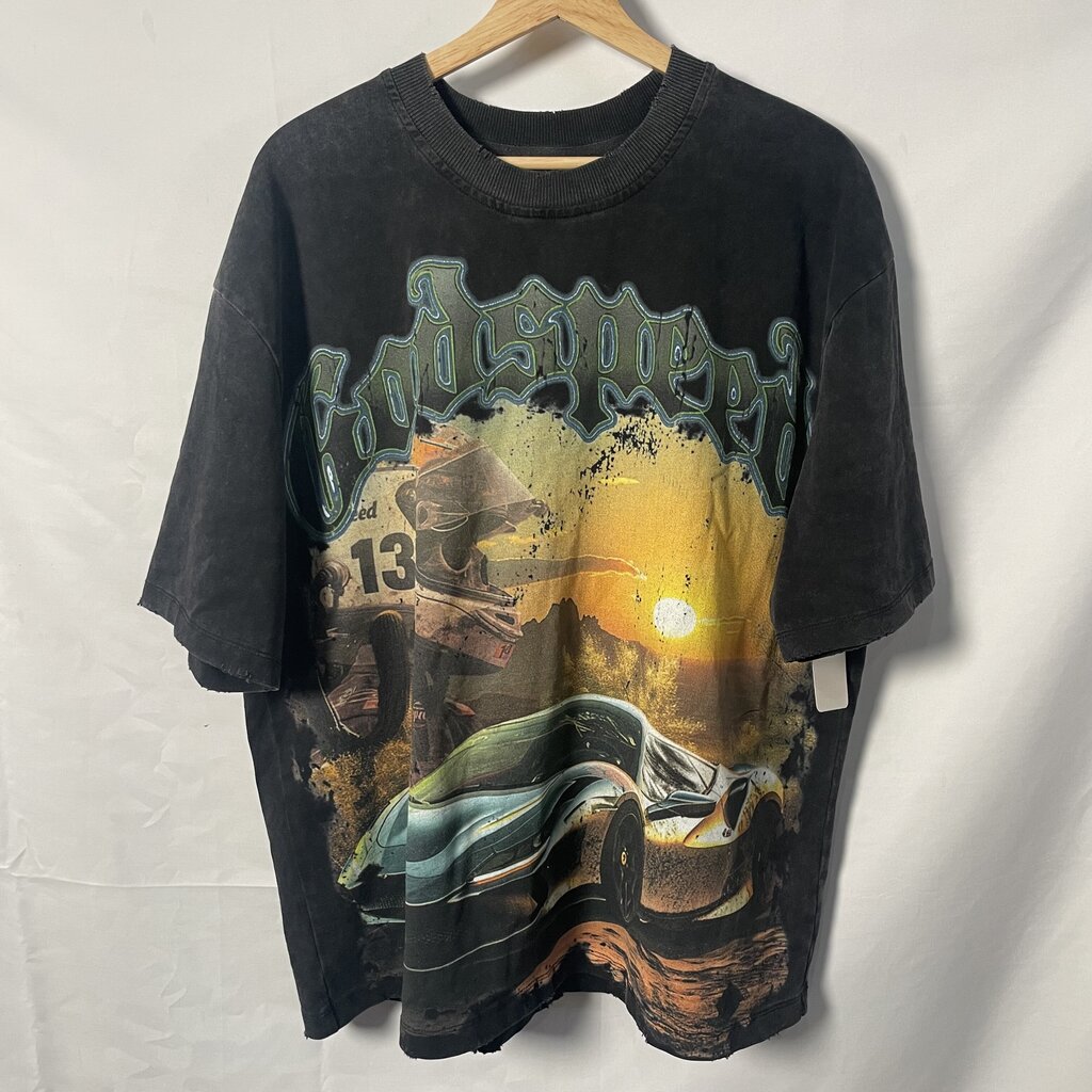 Godspeed Skull Racer Tee Sz. L