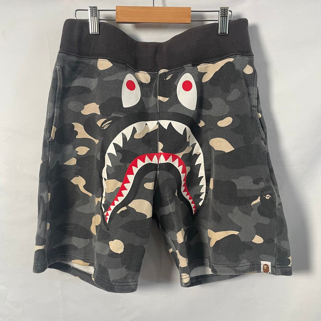 Bape Grey Camo Sweat Shorts Sz. L