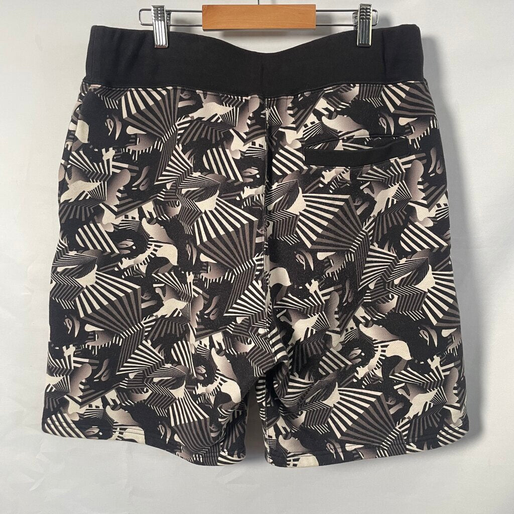 Bape Black White Sweat Shorts Sz. XL