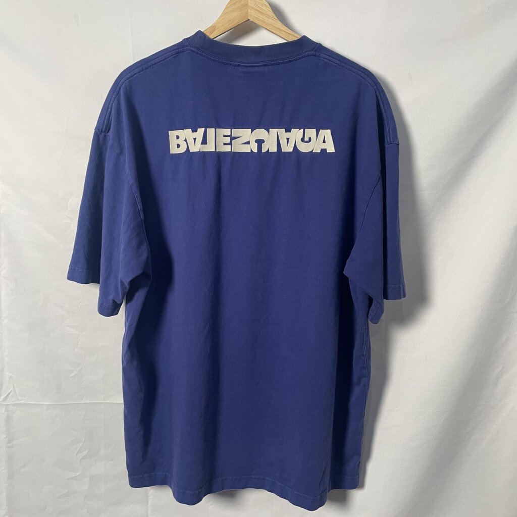 Balenciaga Blue Back Logo tee Sz. M