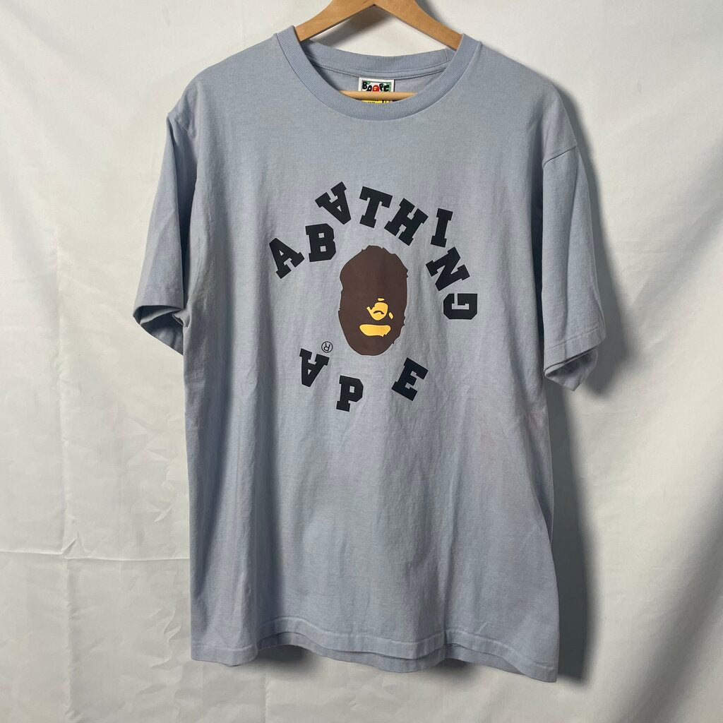 Bape Blue Scramble Word tee Sz. XL