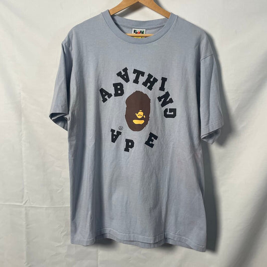 Bape Blue Scramble Word tee Sz. XL