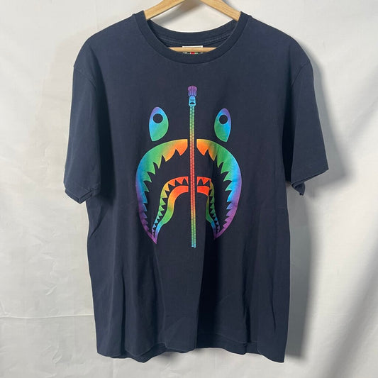 Bape Rainbow Zip Shark Tee Sz. L