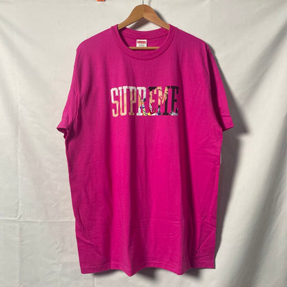 Supreme Pink Women logo Tee Sz. L