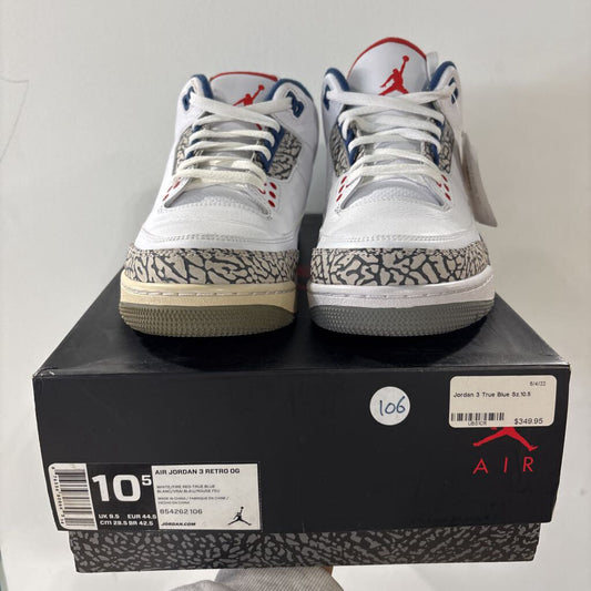 Jordan 3 true blue 10.5