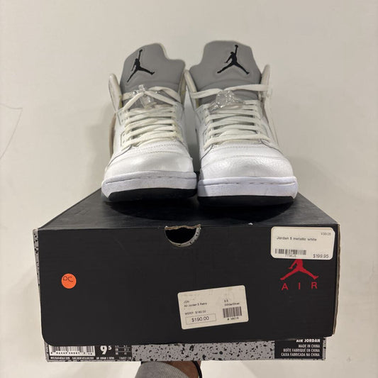 Jordan 5 metallic white SZ 9.5