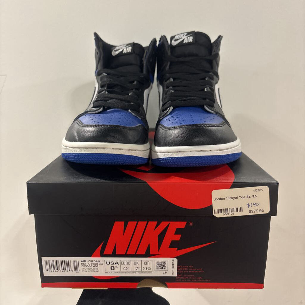 Jordan 1 Royal Toe sz. 8.5