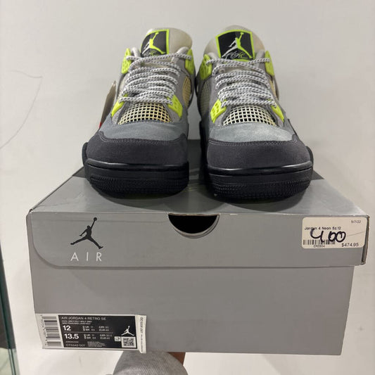 Jordan 4 Neon SZ 12