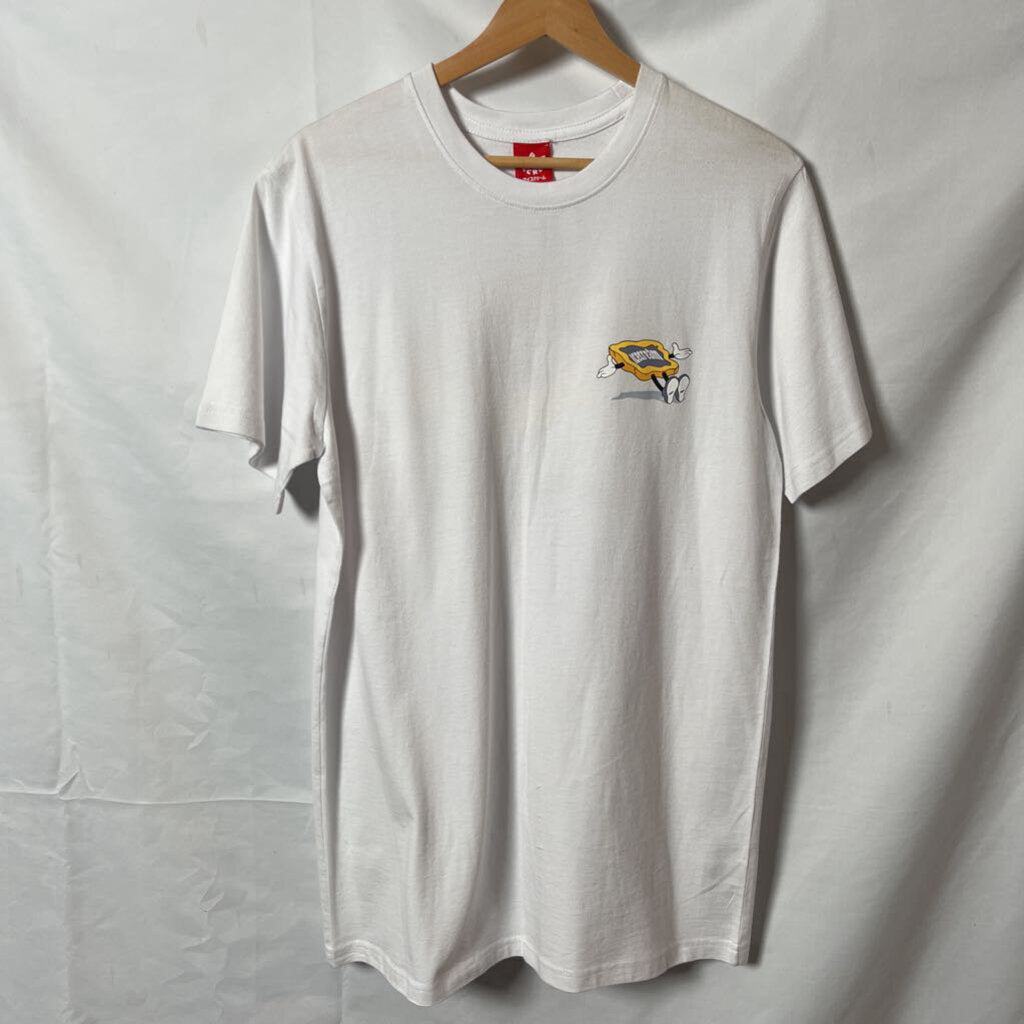 Icecream Purple and Yellow Falling Logo Tee Sz. S