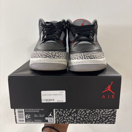 Jordan 3 Black Cement Sz 6.5