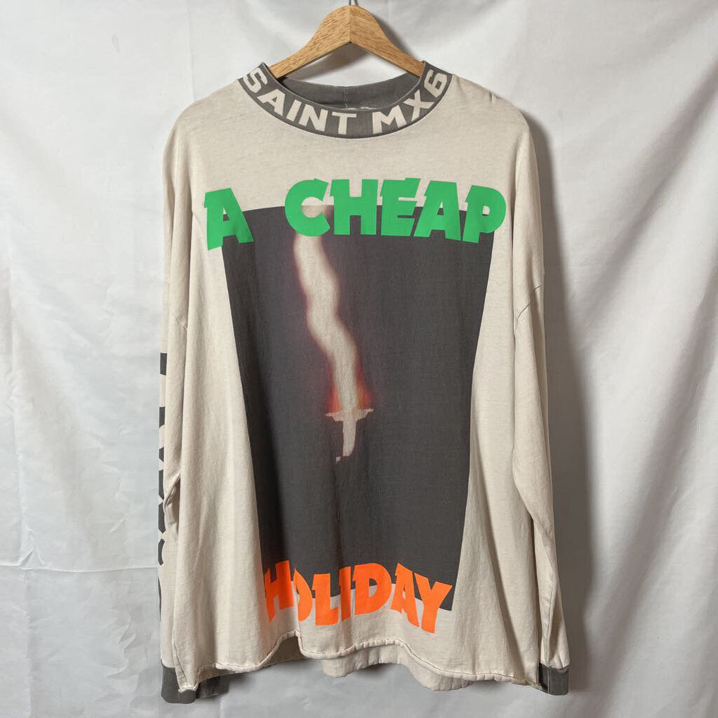 Saint Micheal A Cheap Holiday tee Sz. L