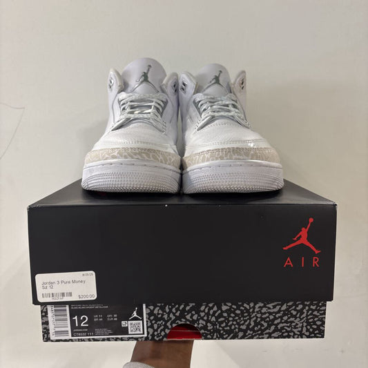 Jordan 3 Pure Money Sz 12