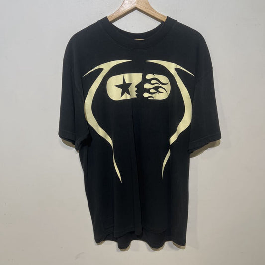 HELLSTAR ASIC LOGO , BLACK & CREAM SZ LARGE