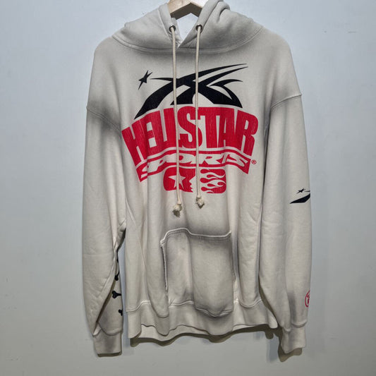 HELLSTAR WHITE & RED HOODIE SZ M