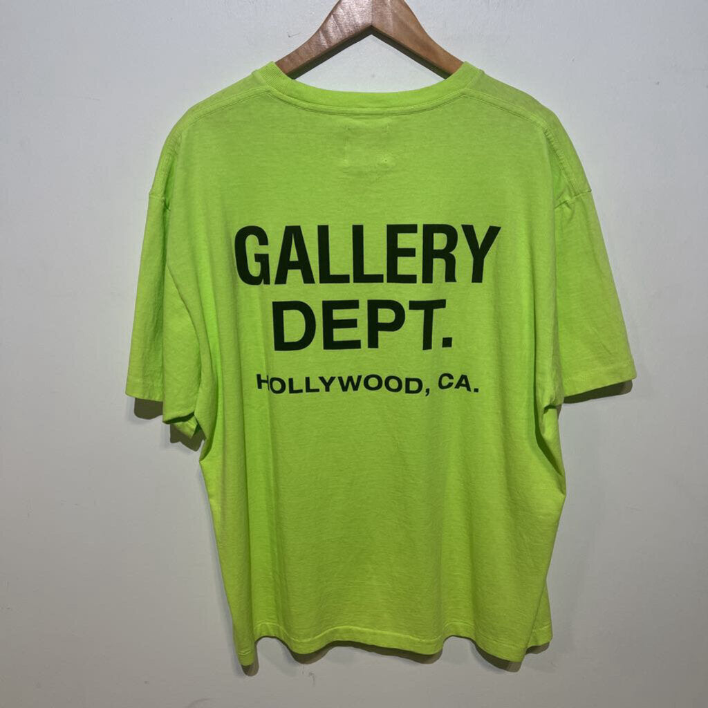 GALLERY DEPT. SLIME GREEN TEE SZ XL