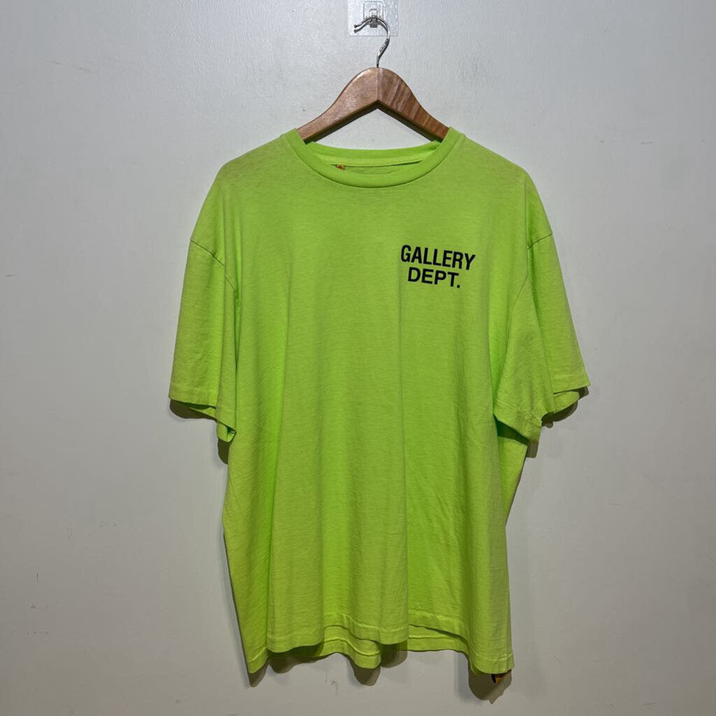 GALLERY DEPT. SLIME GREEN TEE SZ XL
