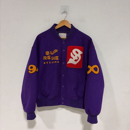 CPFM SUPREME VARSITY JACKET PURPLE