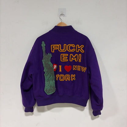CPFM SUPREME VARSITY JACKET PURPLE