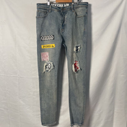 Ice Cream Patch Work Denim Sz. 34