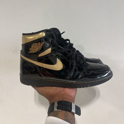JORDAN 1 BLACK METALLIC GOLD SZ 9.5