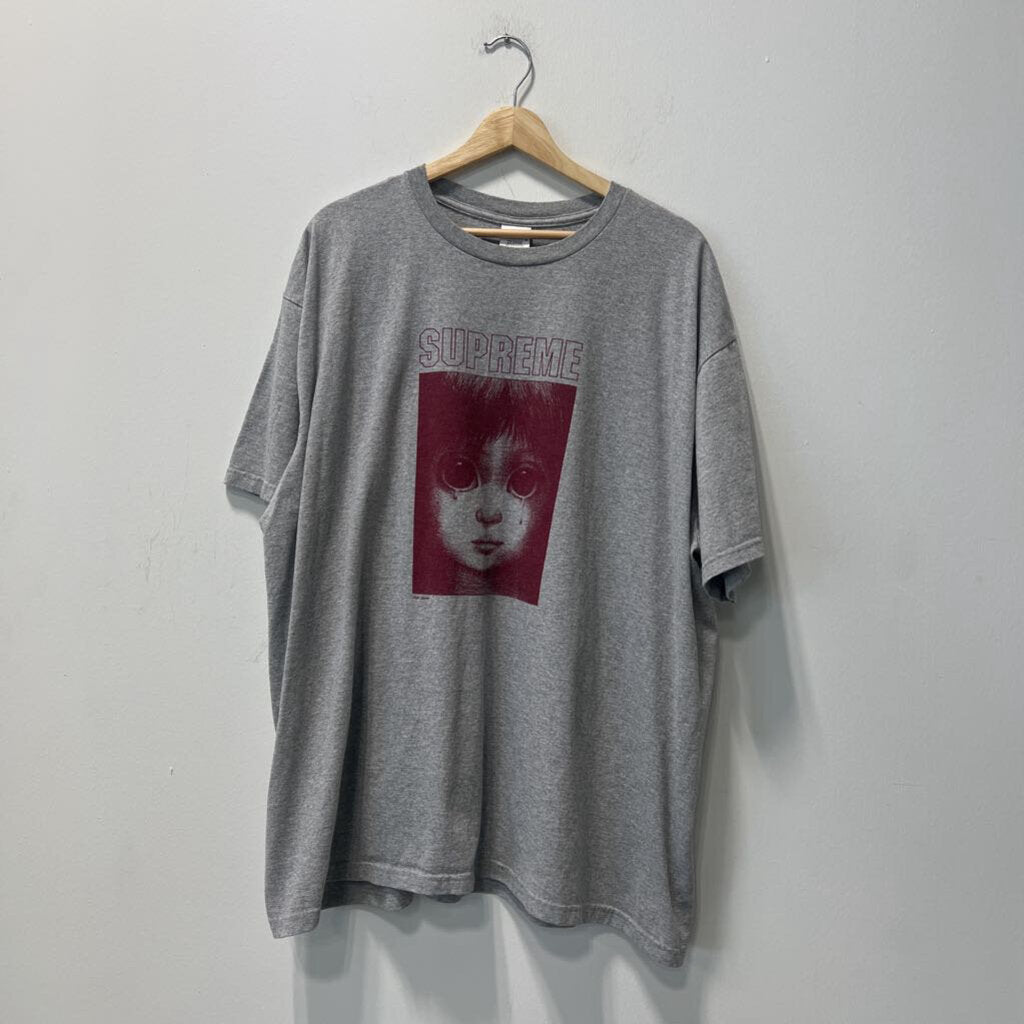 SUPREME GREY BIG EYES TEE XXL