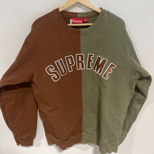 SUPREME TWO TONE CREWNECK Sz L