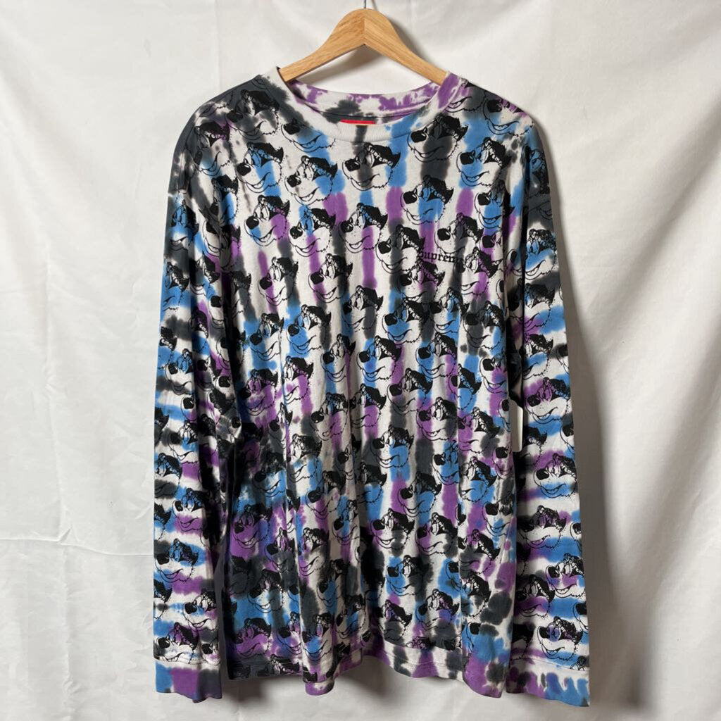 Supreme Bear Tie Dyed L/S Sz. M