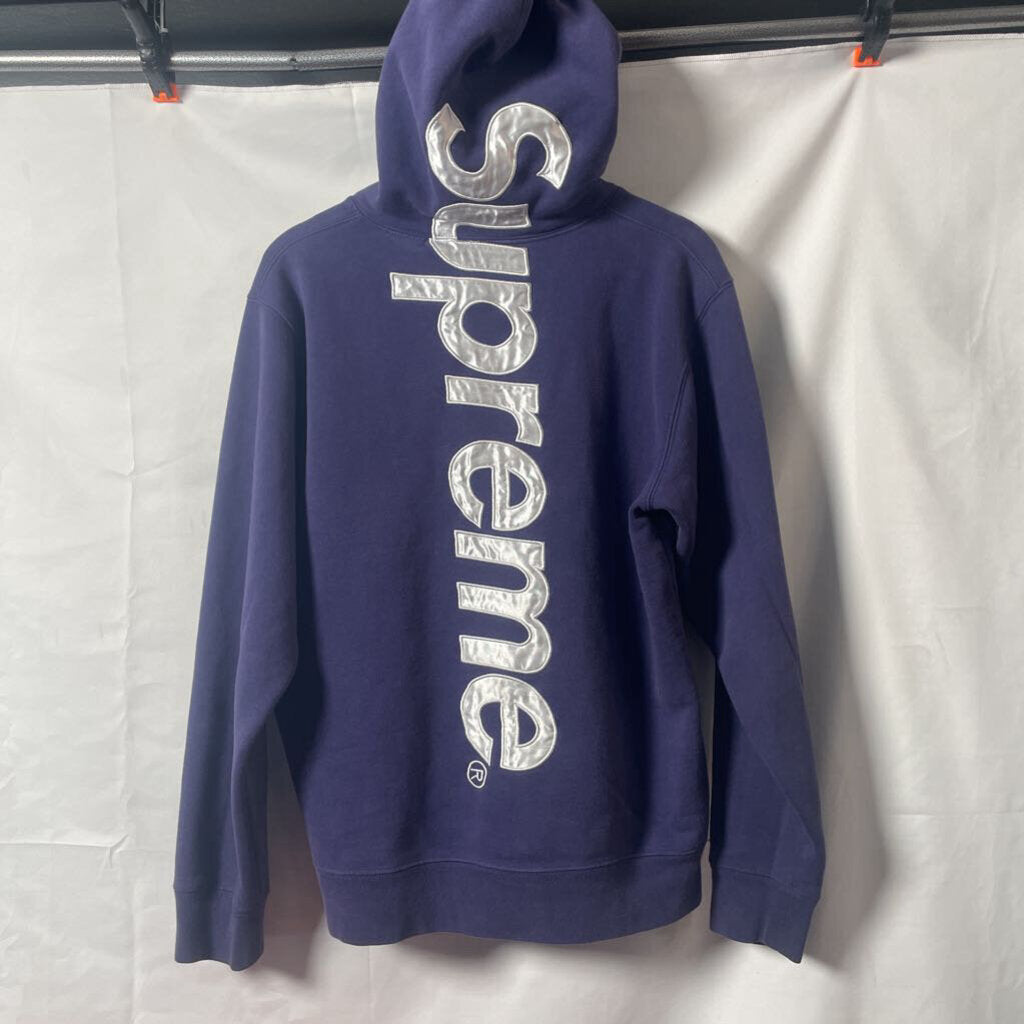 Purple Supreme Back Logo hoodie Sz. M