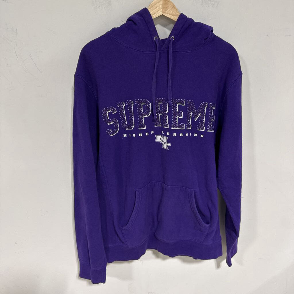 SUPREME RHINESTONE HOODIE SZ L