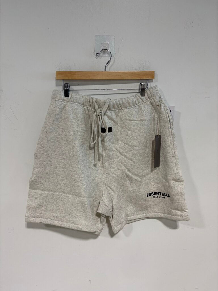 ESSENTIALS SHORTS LIGHT GREY SZ XL