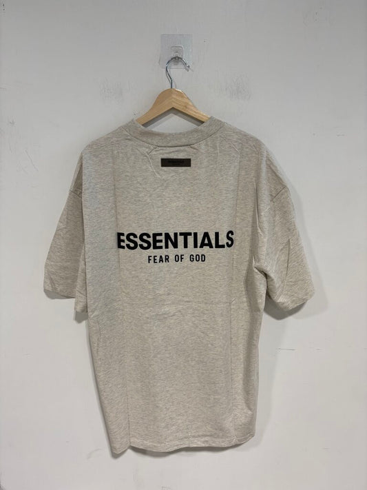 ESSENTIALS TEE LIGHT GREY SZ M