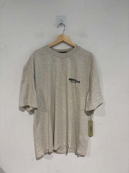 ESSENTIALS TEE LIGHT GREY SZ L