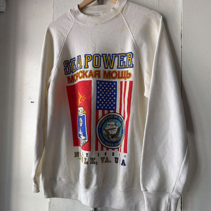 VINTAGE NFK NAVY CREWNECK SZ M