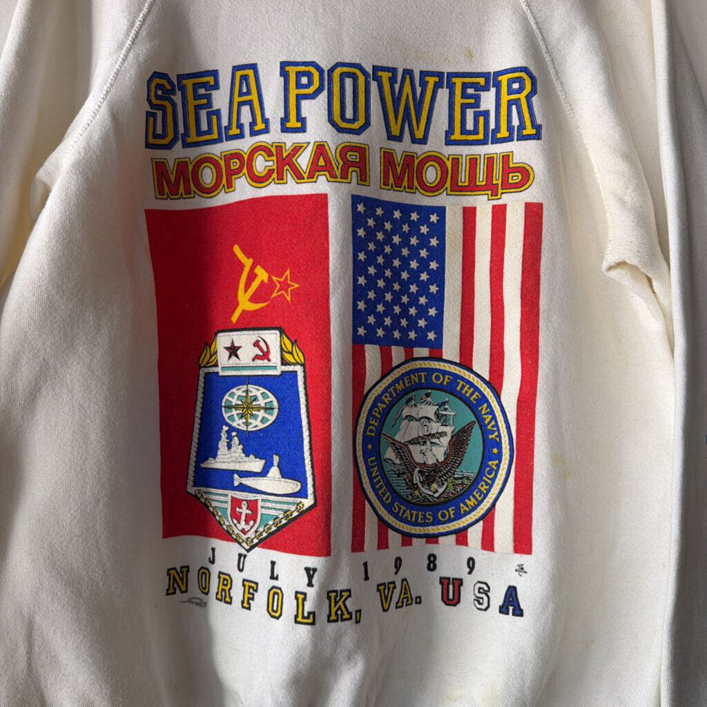 VINTAGE NFK NAVY CREWNECK SZ M