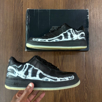 NIKE AIR FORCE 1 SKELETON " BLK " SZ. 9.5